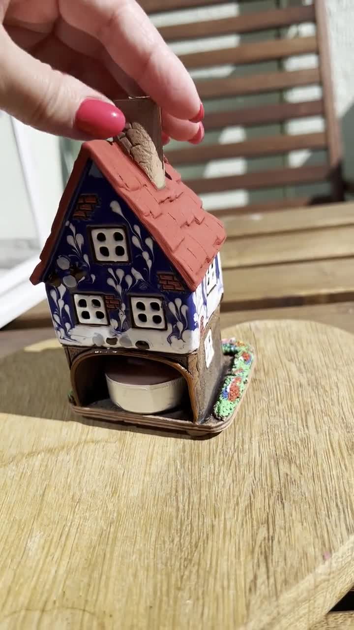 Essential Oil Diffuser Cottagecore Decor Fairy House , Ceramic Candle  Holder House Warming Gifts New Home, Fantasy Art Lake House Decor 