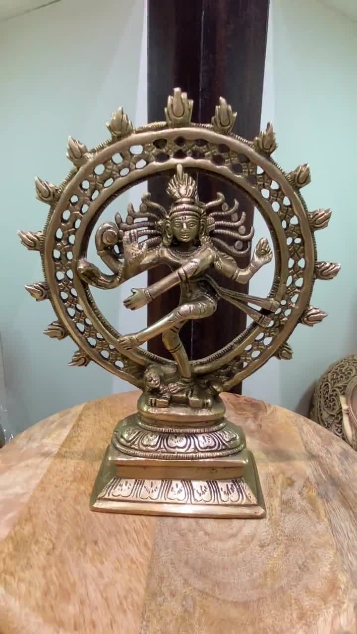 Brass Dancing Shiva Nataraja Statue, Brass Lord Shiva, Dancing Shiva  Natraja Idol, Temple Mandir Altar Yoga Studio Home Decor, 23CM Big Shiv -   Canada