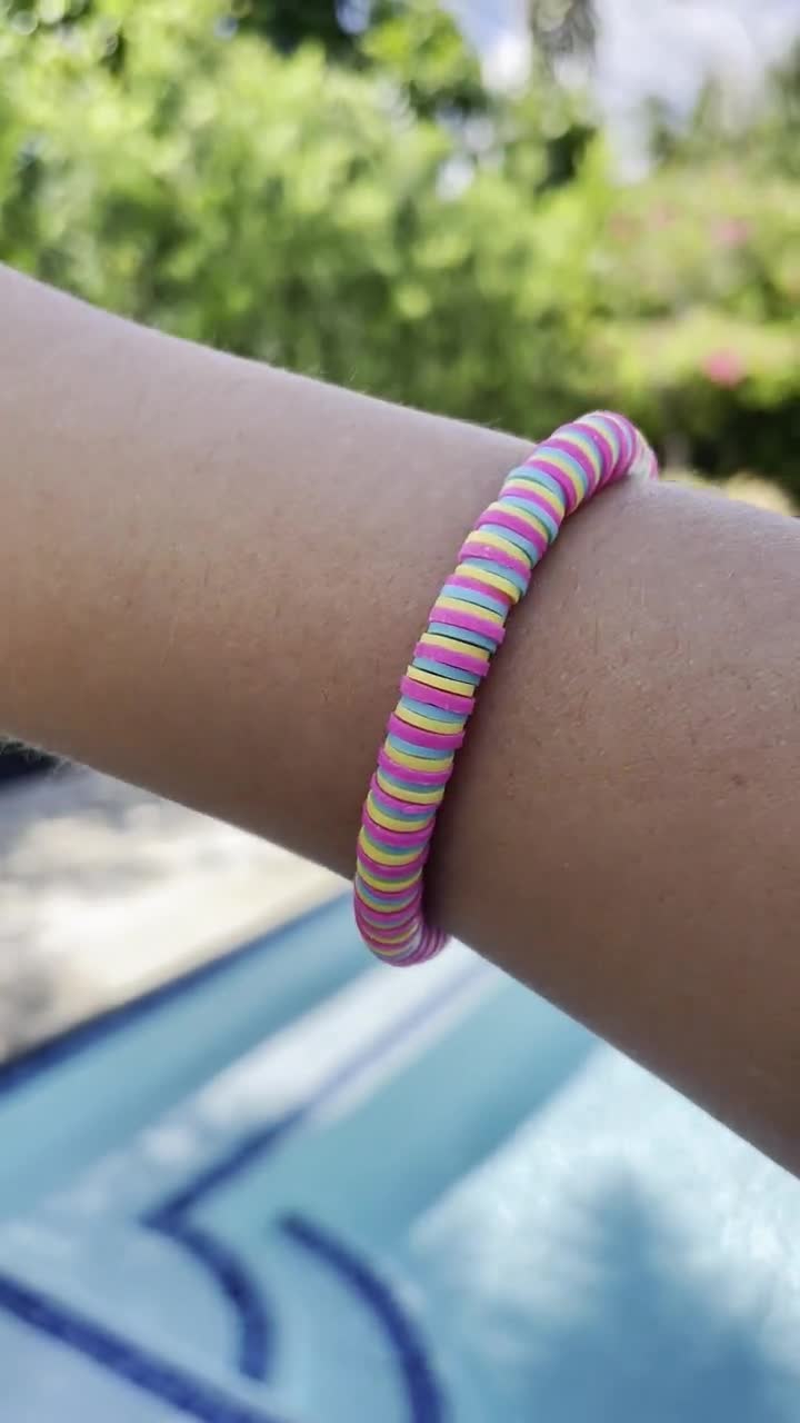 Braccialetti al neon, Braccialetti impermeabili, Braccialetti estivi,  Braccialetti colorati, Bracciale elastico, Regalo per lei, Regalo per la  mamma, Regalo moglie -  Italia