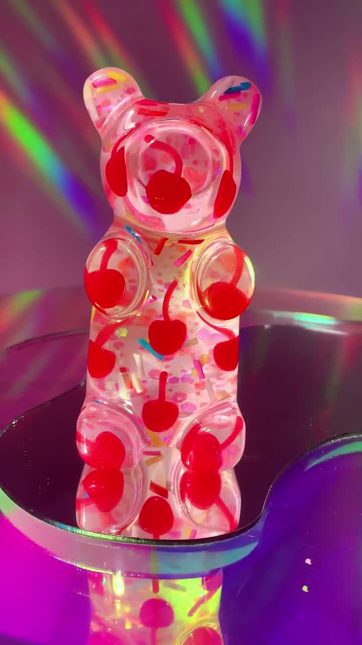 Large Resin Gummy Bear With Cherries - Giant Gummy Bear Art - Pop Art Gummy  Bear Sculpture - Funky Resin Decor - Birthday Cake Bear Decor
