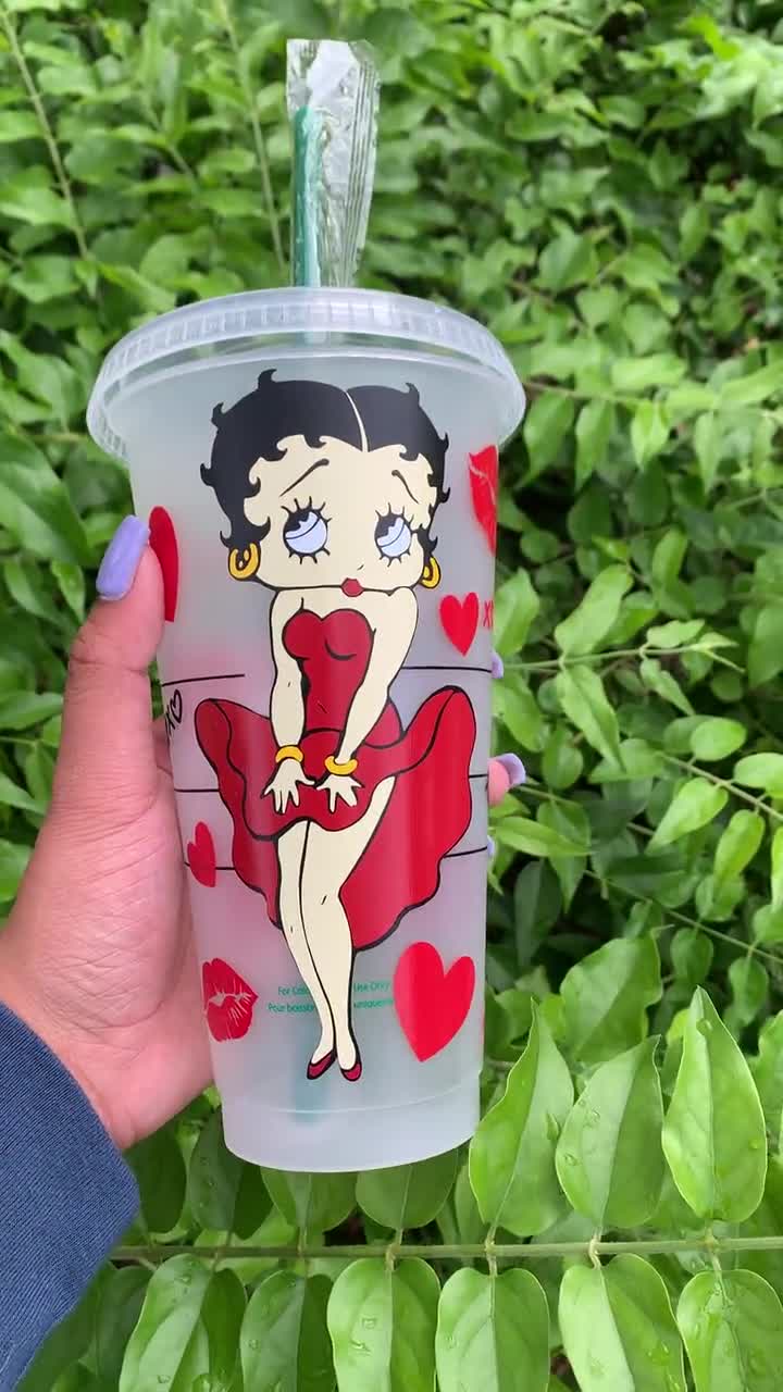 Betty boop inspired Starbucks cup | reusable cold cup | 24 oz 