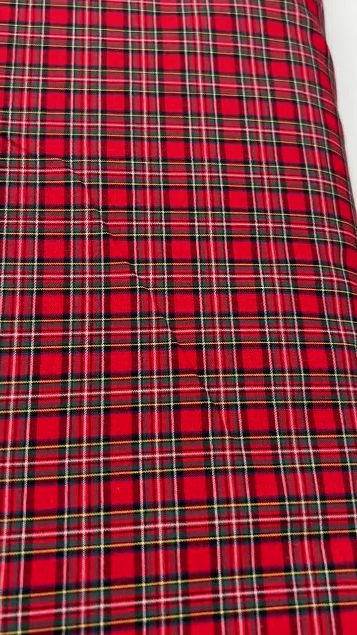 Berry Red Gingham Fabric - 1/8