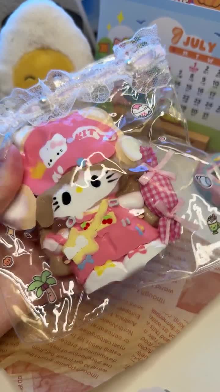 キティキャラクターシリーズ タバ スクイーズ おもちゃ キーチェーン