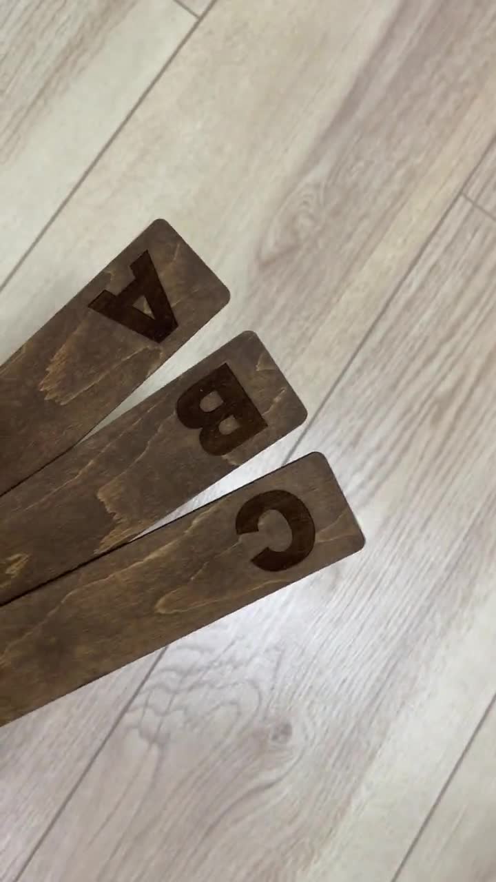 Divisores de libros ecológicos y personalizados, almacenamiento de discos, divisores de ambos lados, organización de estanterías, divisores alfabéticos video poster