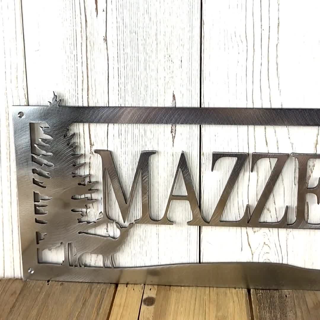 Letrero de madera personalizado con nombre de 6 a 60 pulgadas de ancho,  placa de nombre de madera personalizada, letrero de boda, decoración de