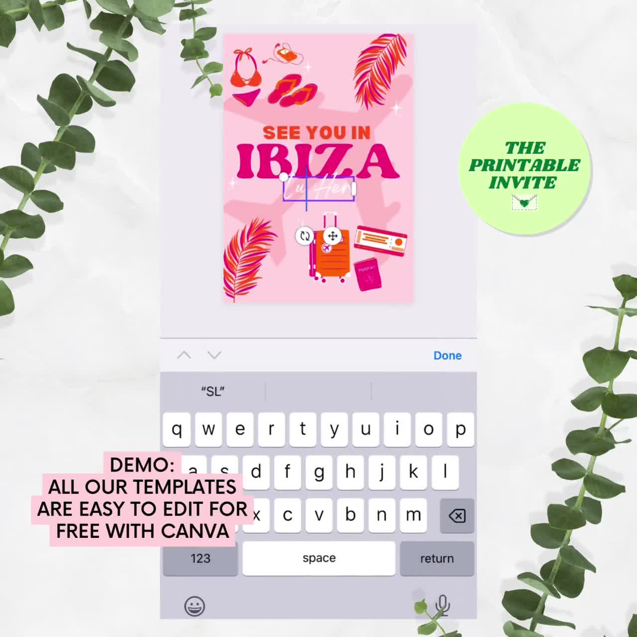 Itinerario editable de despedida de soltera / Plantilla Canva de destino de  Ibiza / Planificador de fin de semana 20 páginas / Invitación de despedida  de soltera / Evite digital