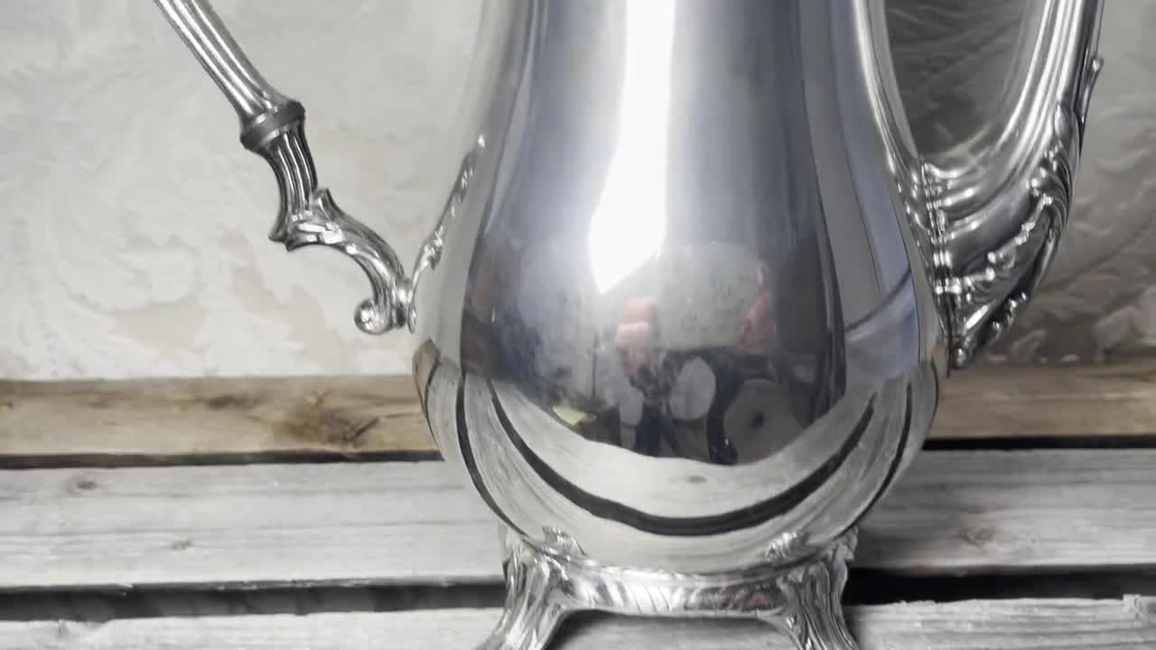 Vintage WM Rogers & Son Silver 800 Coffee Pot/teapot, Gorgeous Mid