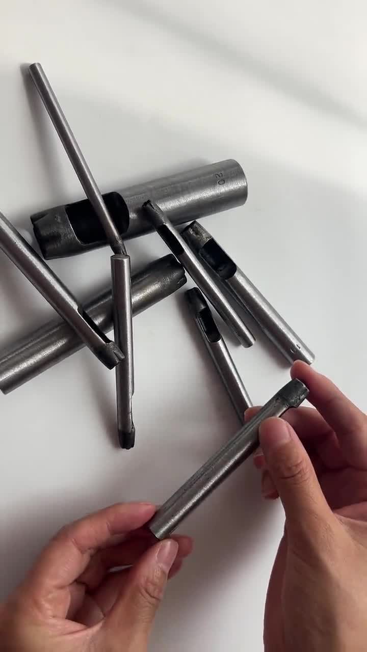 スクエアレザーホールパンチツール：4-25mmスチールクラフトパンチ