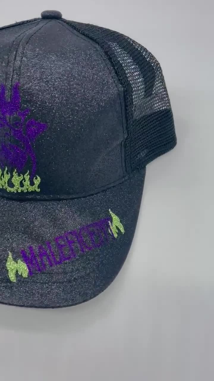 帽子 ec melodiBlack & Purple Star Studded Hat Midnight Rodeo Hedonism Trucker Hat in Black & Purple | FWRD