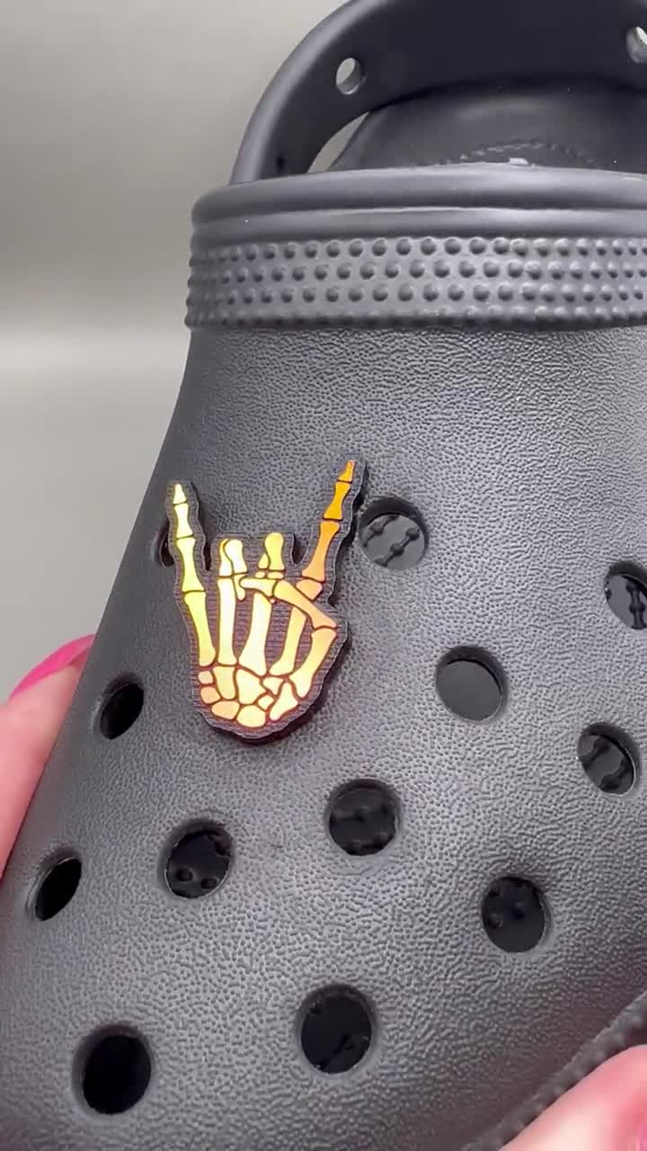 Skull Hand Croc Charms Middle Finger Croc Charms Goth Croc Charms Rock on Croc  Charms 