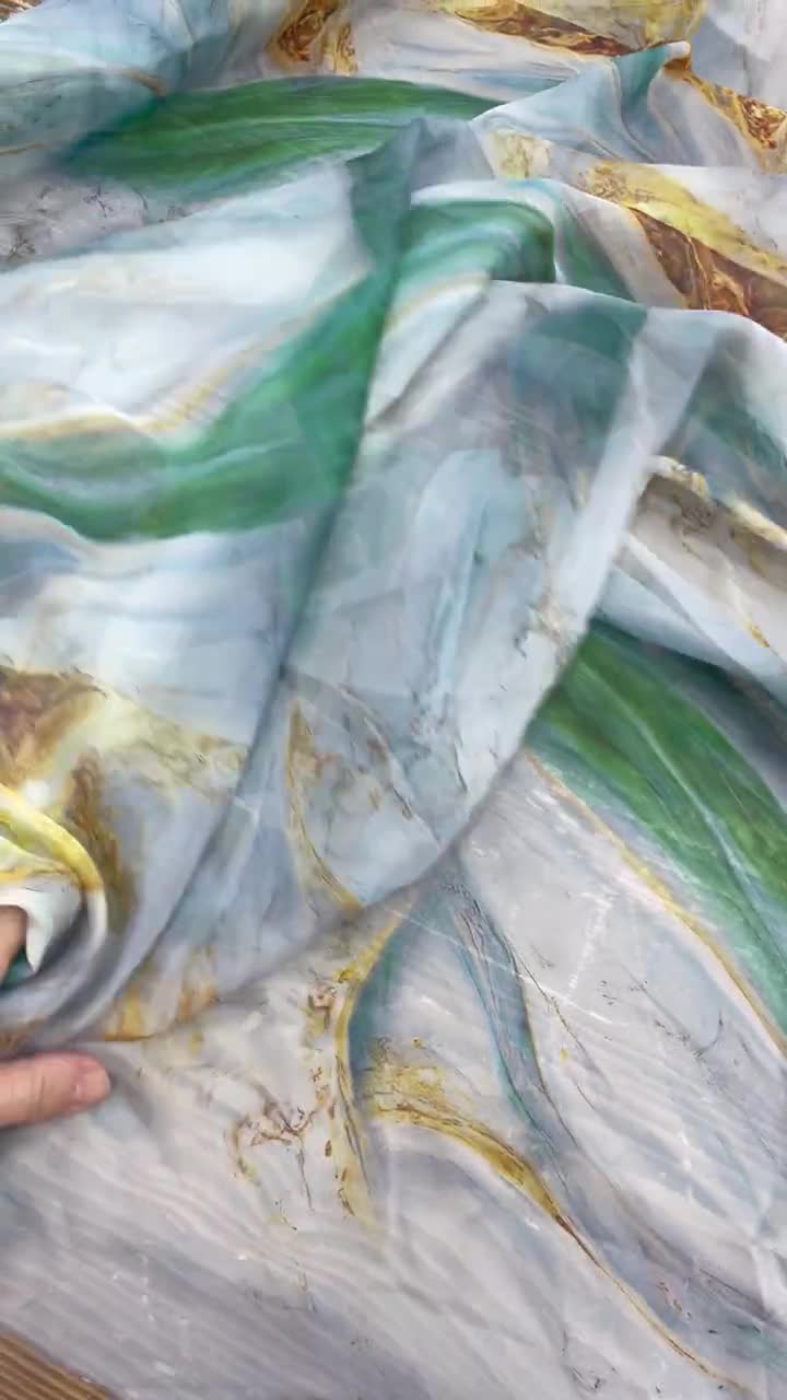 画材 Green gold chiffon 画材 Green gold chiffon Emerald Green With Gold Metallic