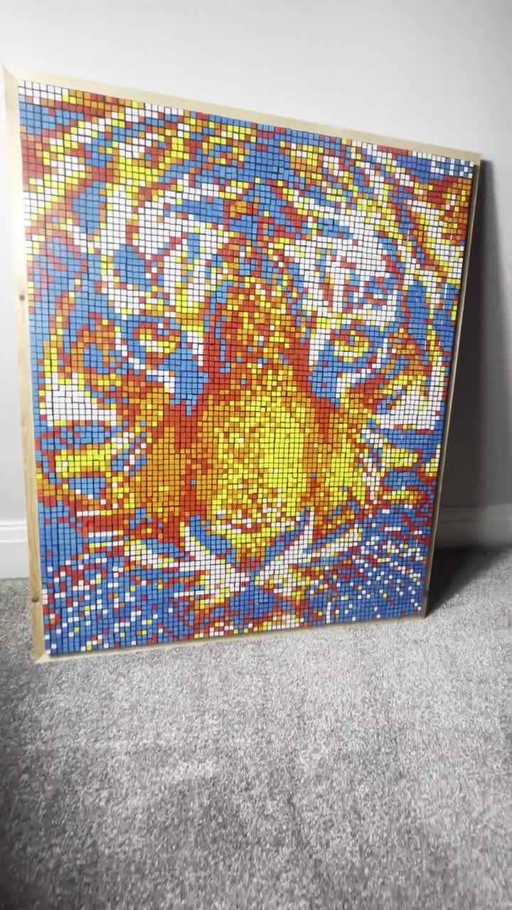 Tiger Rubik's Cube Art, Gift, Magic Cube Puzzle, Retro