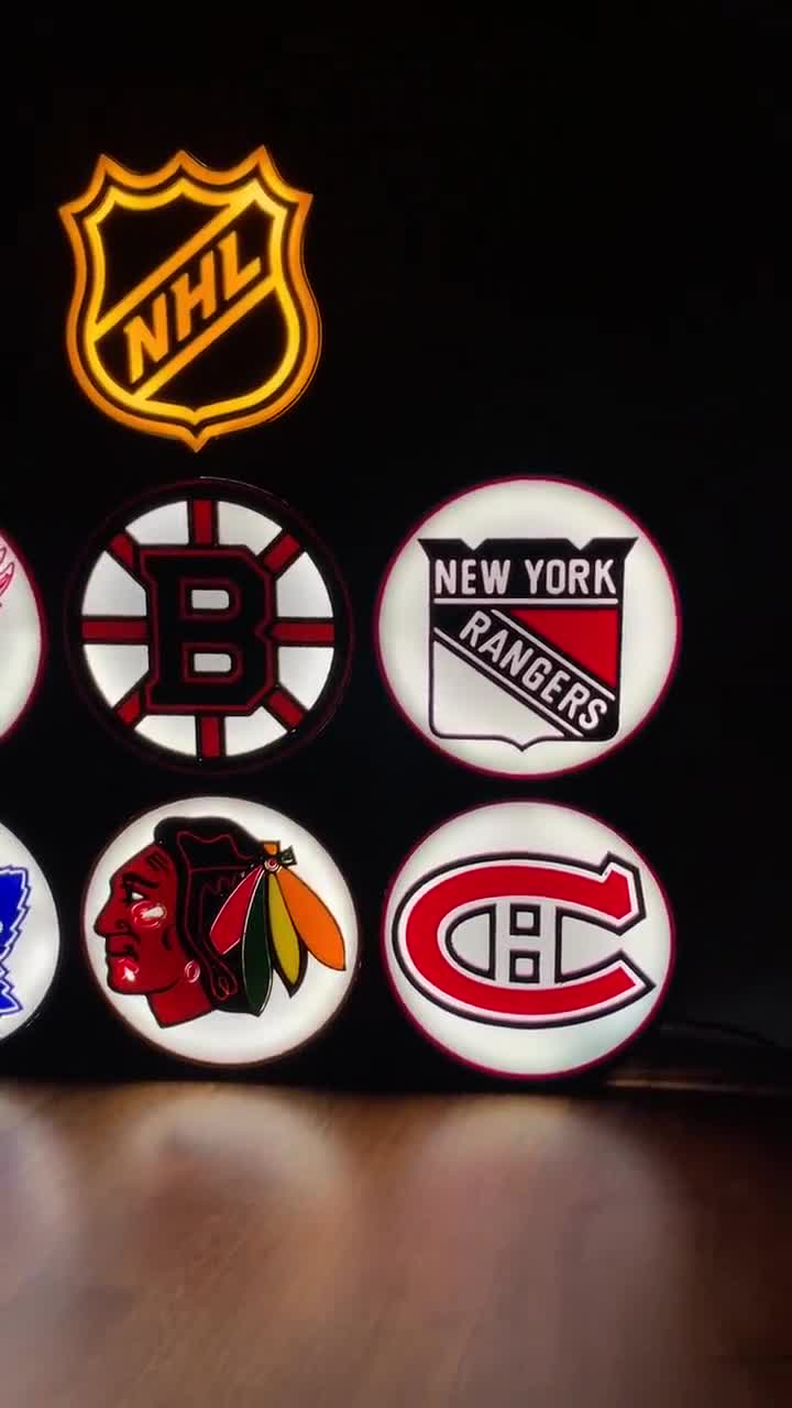 Original Six hockey Hoodie. All Stitched Emblems.