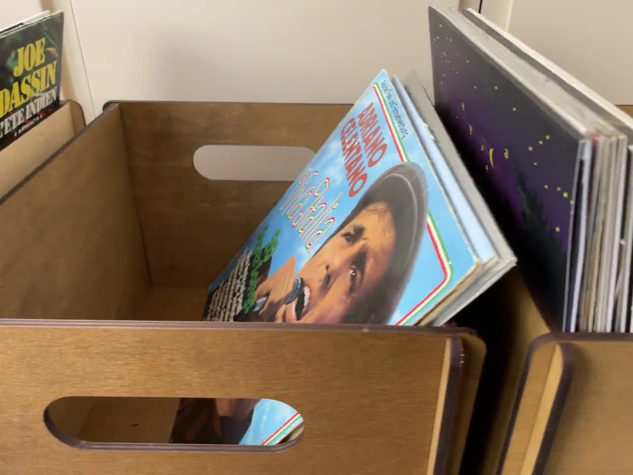 Vinyl Record Organizer Personalized Record Storage Crate Wood Box