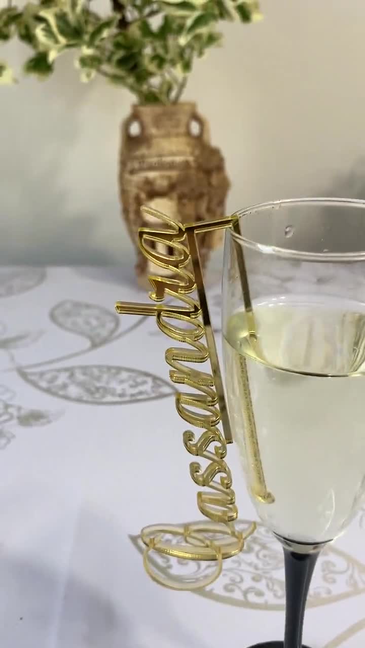 Moose Head Champagne Glass Markers, Custom Drink Markers, Wedding Favors,  Custom Escort Card, Wine Glass Tags, Wine Glass Markers 