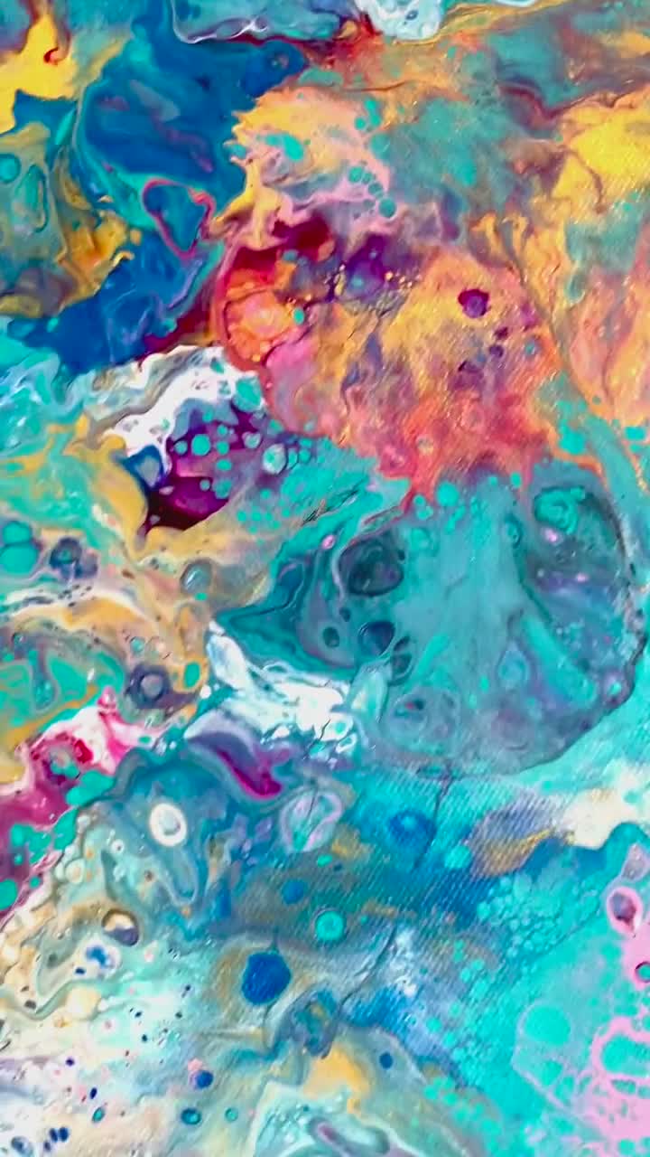 Iridescent Large Paint Pour 