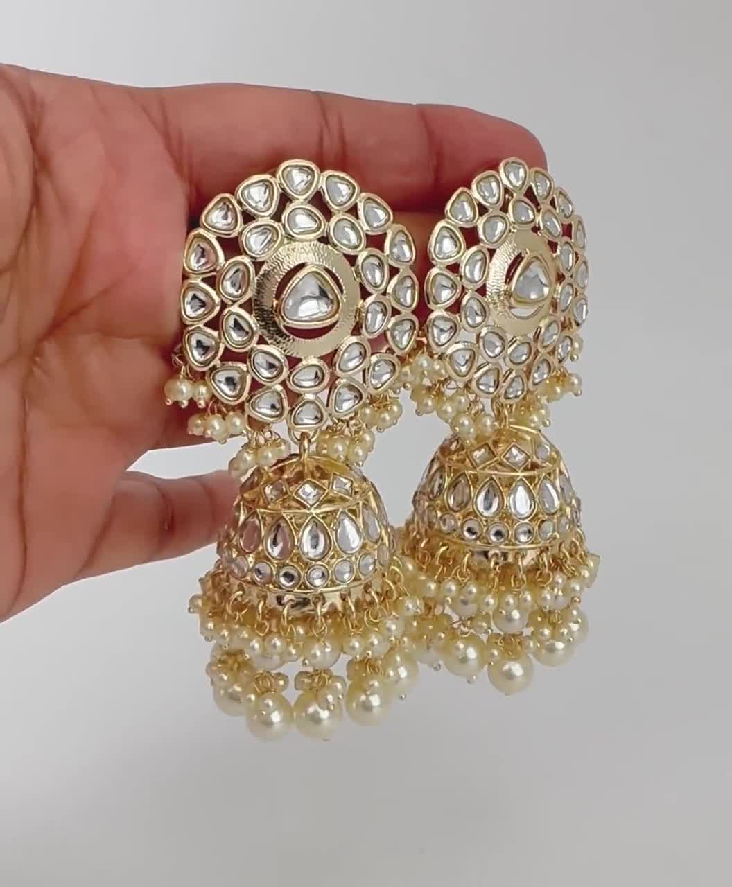 Beautiful Lotus Design Pearl Jhumka - Arshis - Buy Traditional and Fashion  south India Jewels