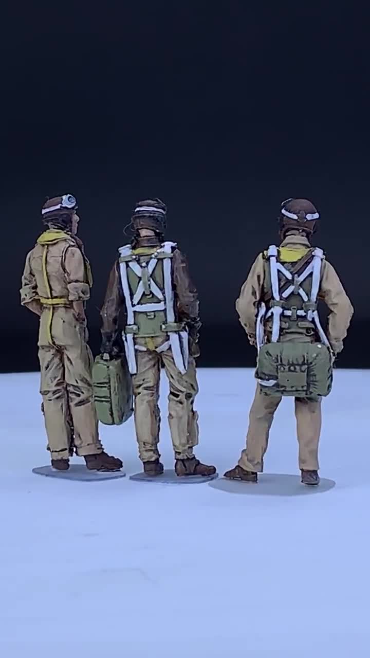 手作り塗装済み アメリカ海軍パイロット 第二次世界大戦フィギュア 1