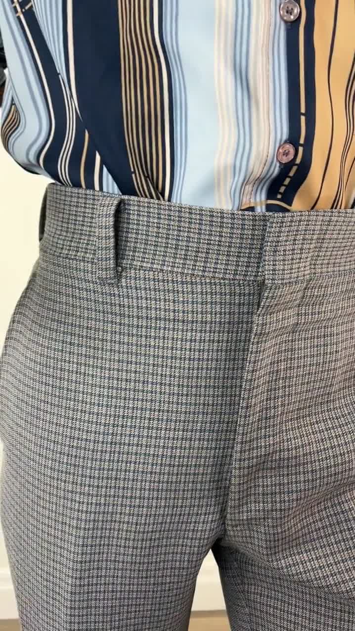 Vintage 1970s Men's Plaid Pants, Straight Leg. 1970s High Vintage 1970s Men's Plaid Pants, Straight Leg. 1970s High