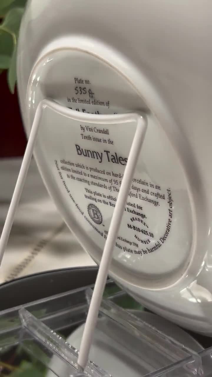 Vintage Bunny Tales Plate: 