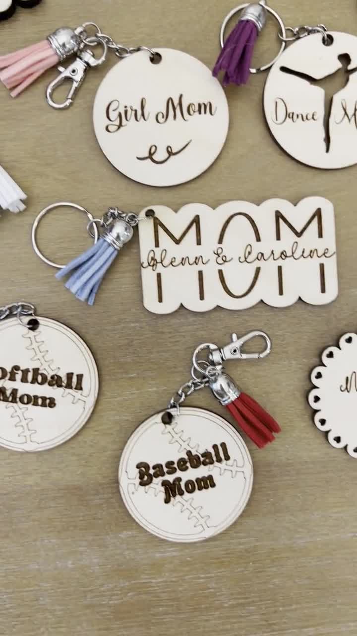 CharlotteBirchCo Mother's Day Key Chain | Gift for Mom | Personalized Gift for Her | Key Ring | Custom Grandma Gift | Nana | Mimi | Mama | Boy Mom | Girl Mom