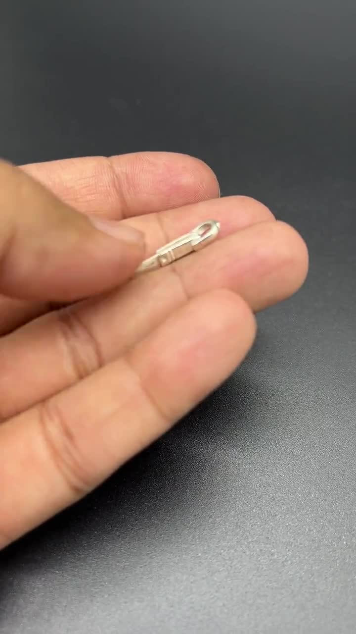 純銀製折りたたみナイフネックレス、ミニナイフネックレス、子供