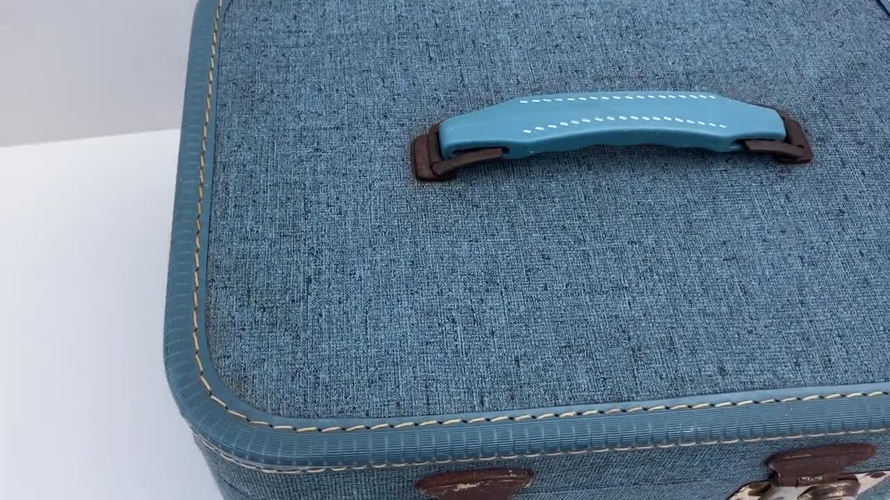 【1950s USA vintage】MONARCH トレインケース アメリカ Vintage 1950's Monarch Blue Train Case • Retro Luggage