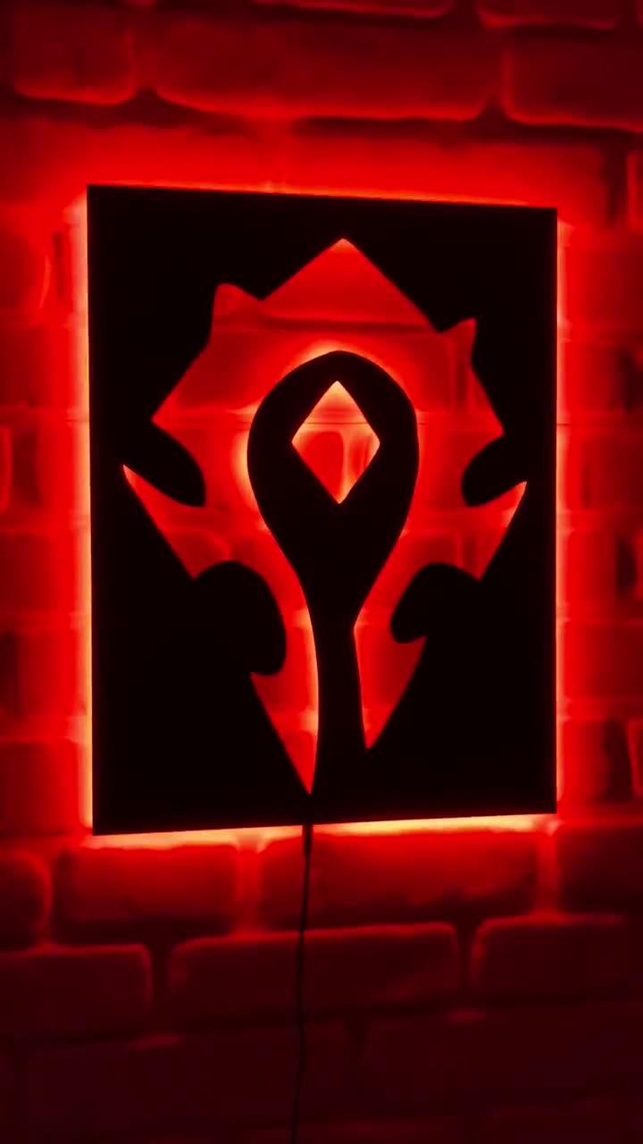  World of Warcraft Horde Night lights, Horde sign, WoW Classic :  Handmade Products