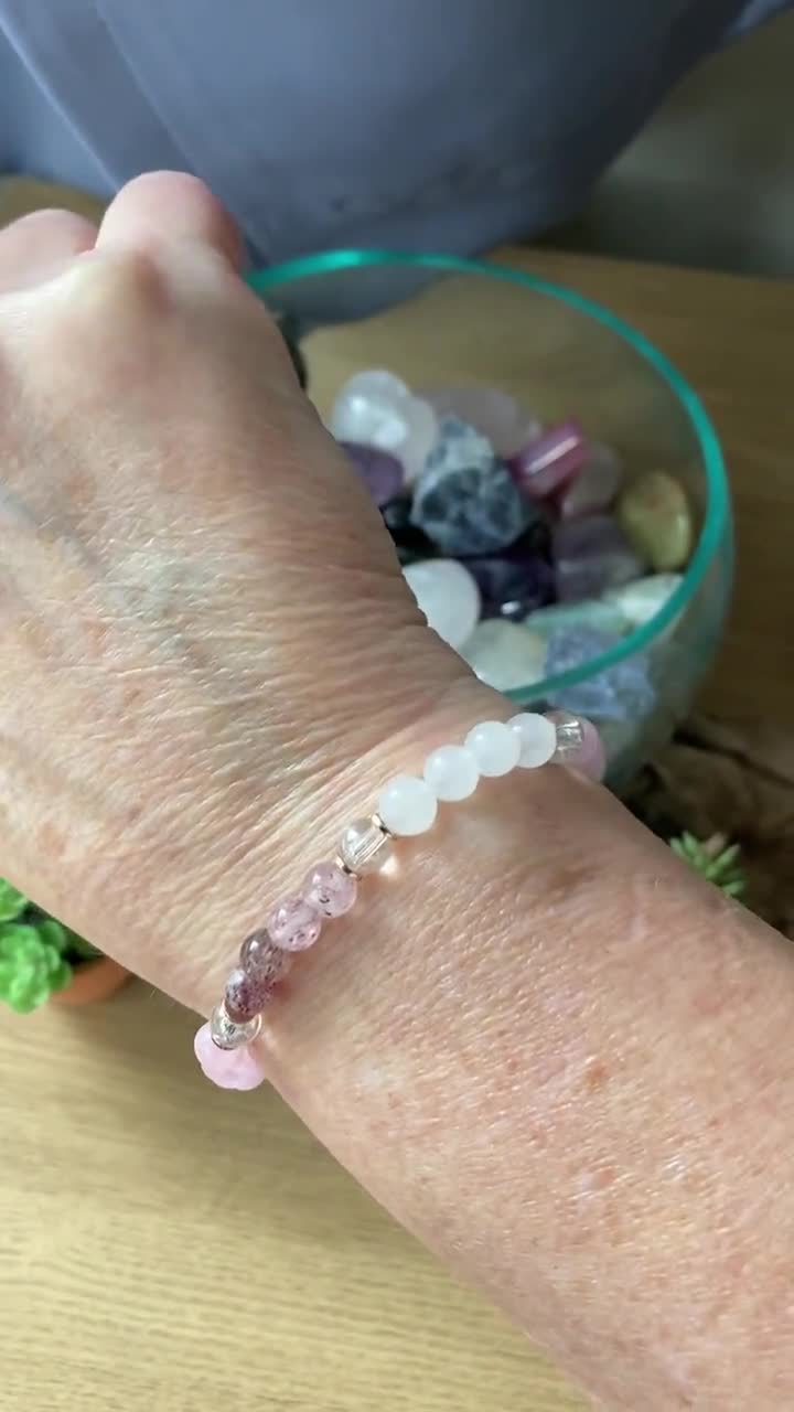 Rose Quartz and Moonstone Fertility Bracelet – True Warrior Jewelry