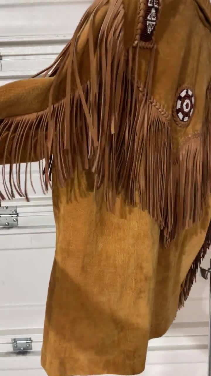 Vintage Suede Fringe Jacket – Echo Mountain Arturo, Beaded Western