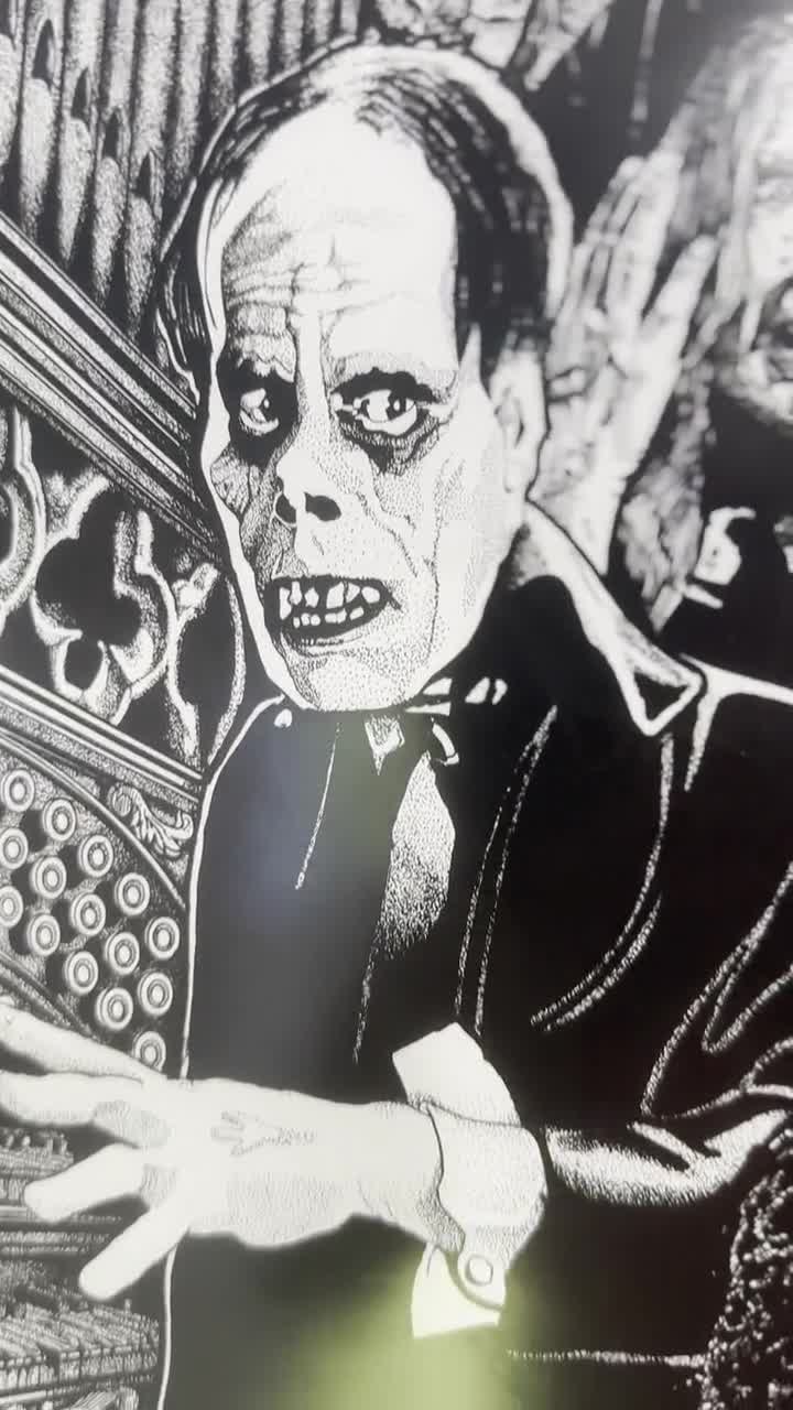 Castle of Horror a Drawing by Howard Teman, Horror Movie Poster