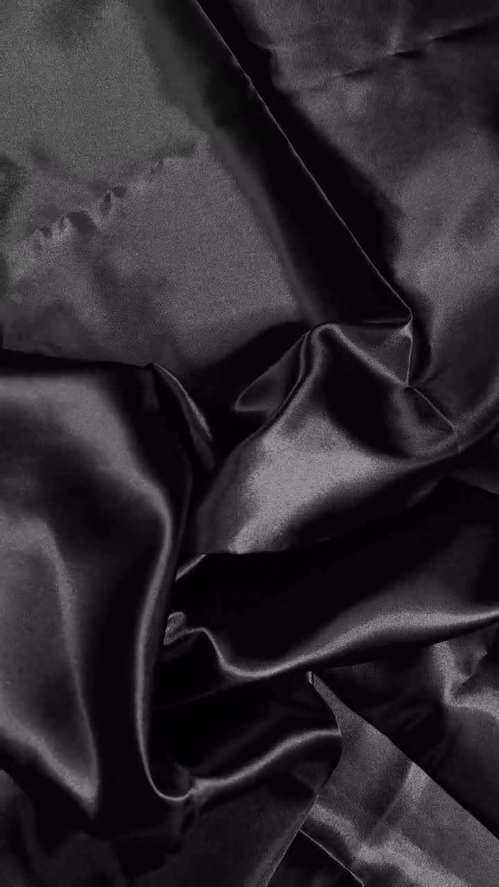 BEST PRICE Black Satin Fabric Premium Quality Black Silky Satin