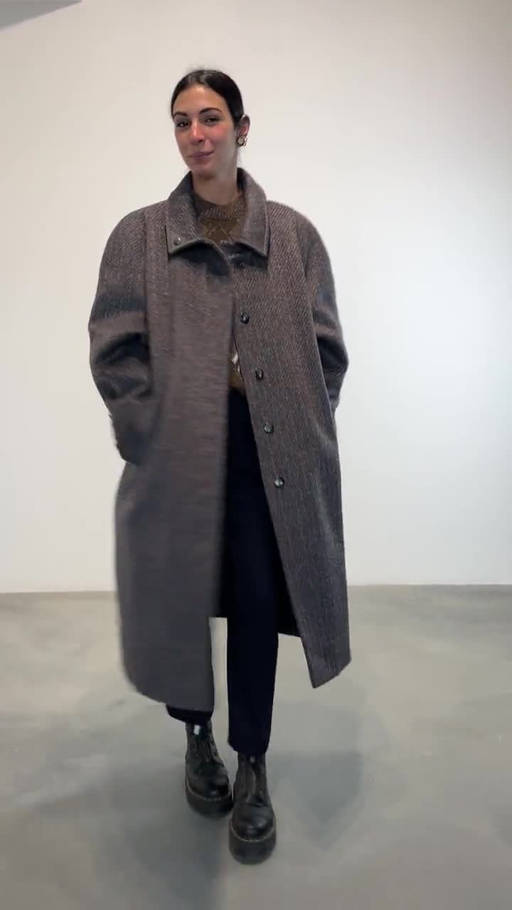 西ドイツ産ラマ毛80%アルパカコート！ / 新品ロングラマ毛コート