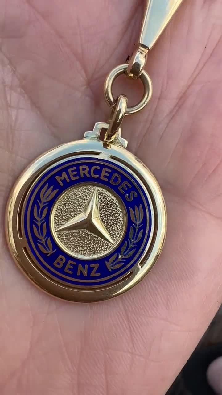 14k Gold Mercedes Benz Key Ring - Grimal Jewelry