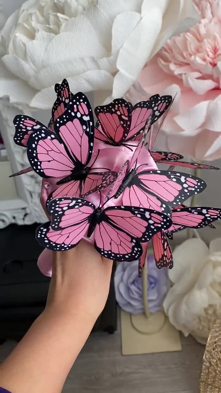 Ramo de novia mariposa dama de honor rosa -  México