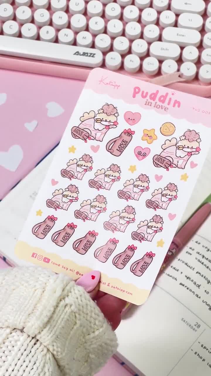 Kawaii Collectable Puddin the Dog Enamel Pin Valentines Cupid