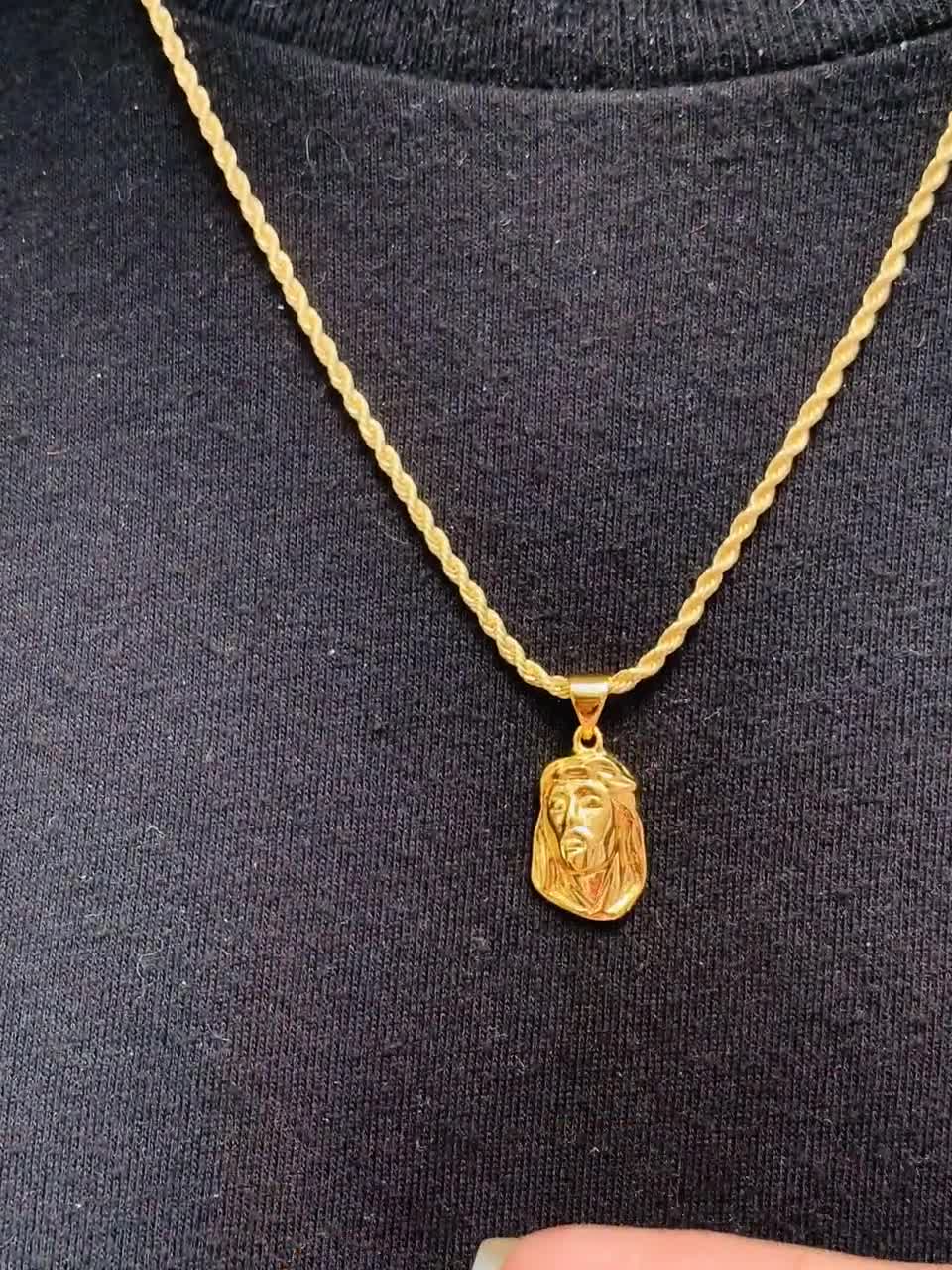 10K Gold Necklace & Gold Jesus Piece Necklace | 6.14 Grams – FrostNYC