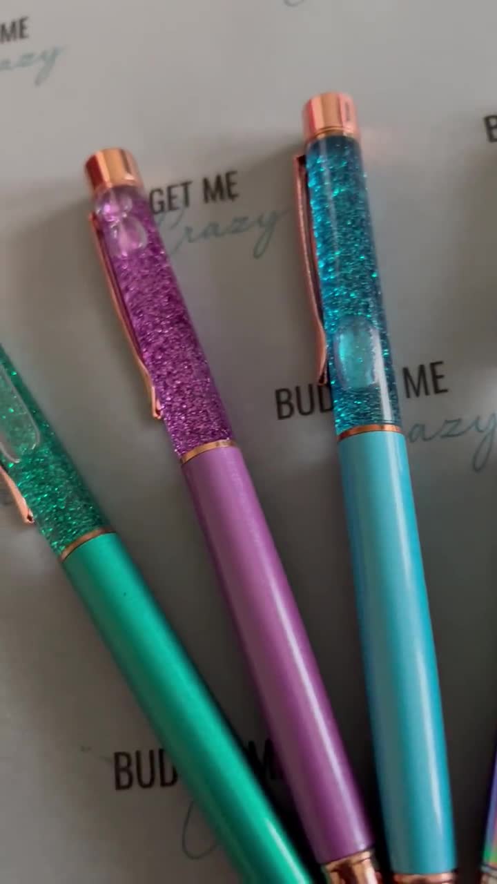 GLITTER PEN, Floating Glitter Fall Pens, Liquid Glitter Pen, Rose