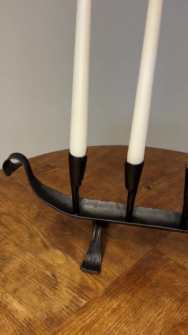 Iron Viking Ship Candle Holder - Metal Art Table Decor - Etsy