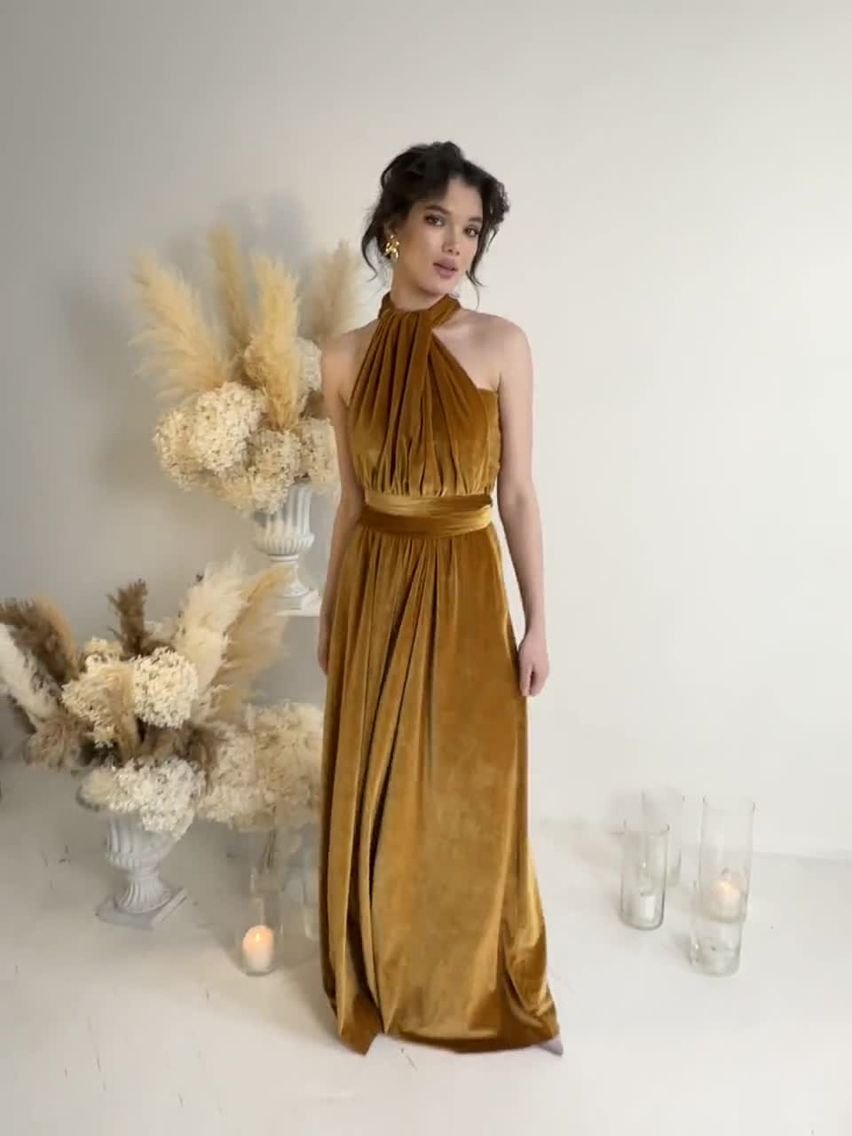 Marigold Velvet Infinity Dress | Multiway Wrap Bridesmaid