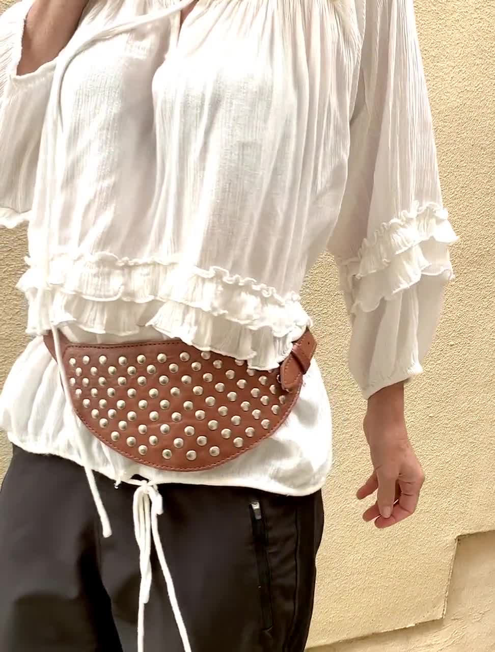 【AAKAM】STUDDED BELT BAG Studed Belt Bag - Etsy