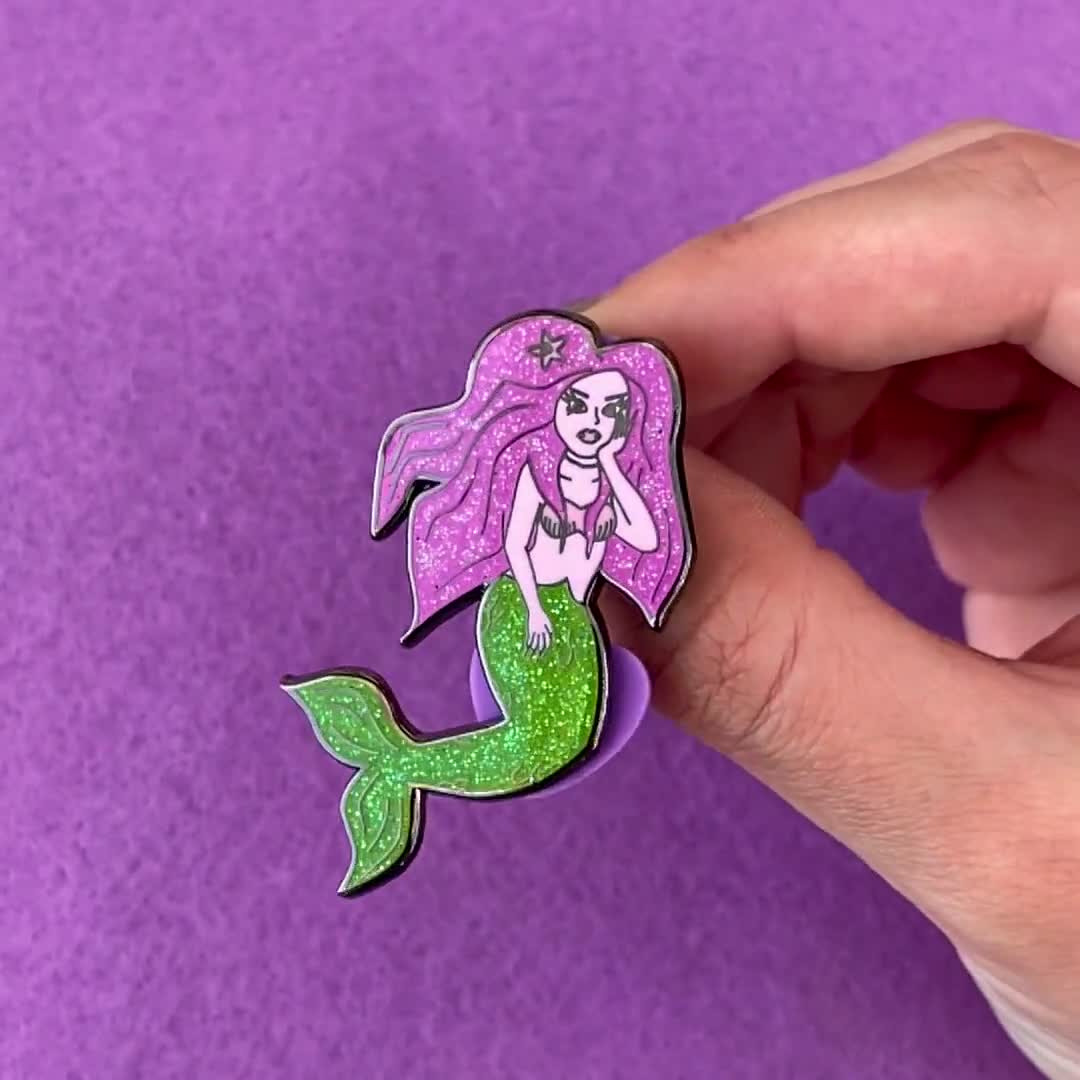 Cute Enamel Pin Disney Princess Alice Mermaid Elsa Lapel Pins