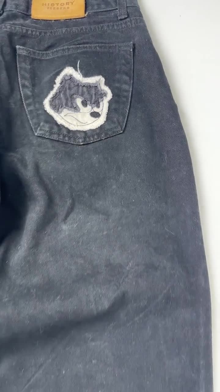 Vintage Iceberg Felix the Cat Jeans - Made in Italy Y2K Denim - Etsy