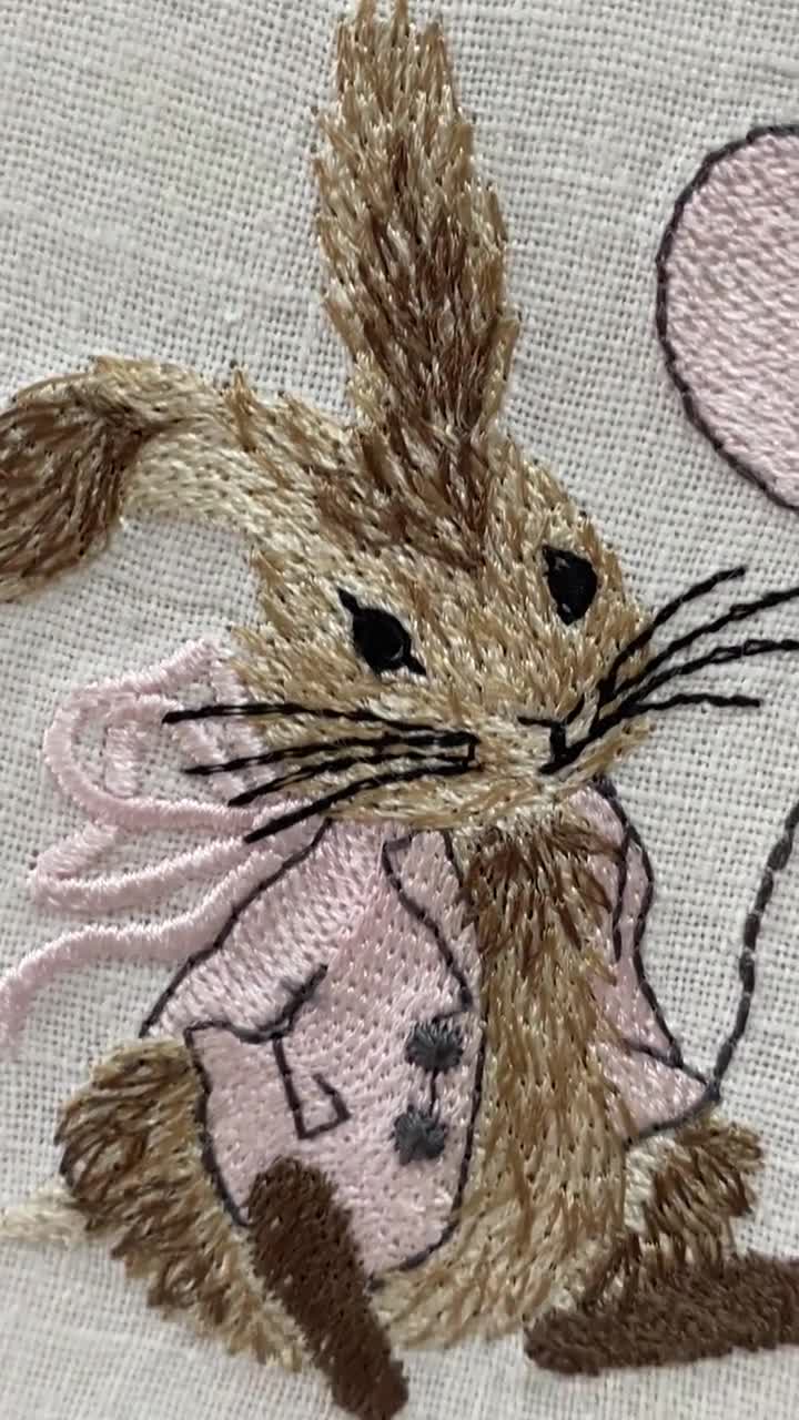 Rabbit Machine Embroidery Design - Etsy