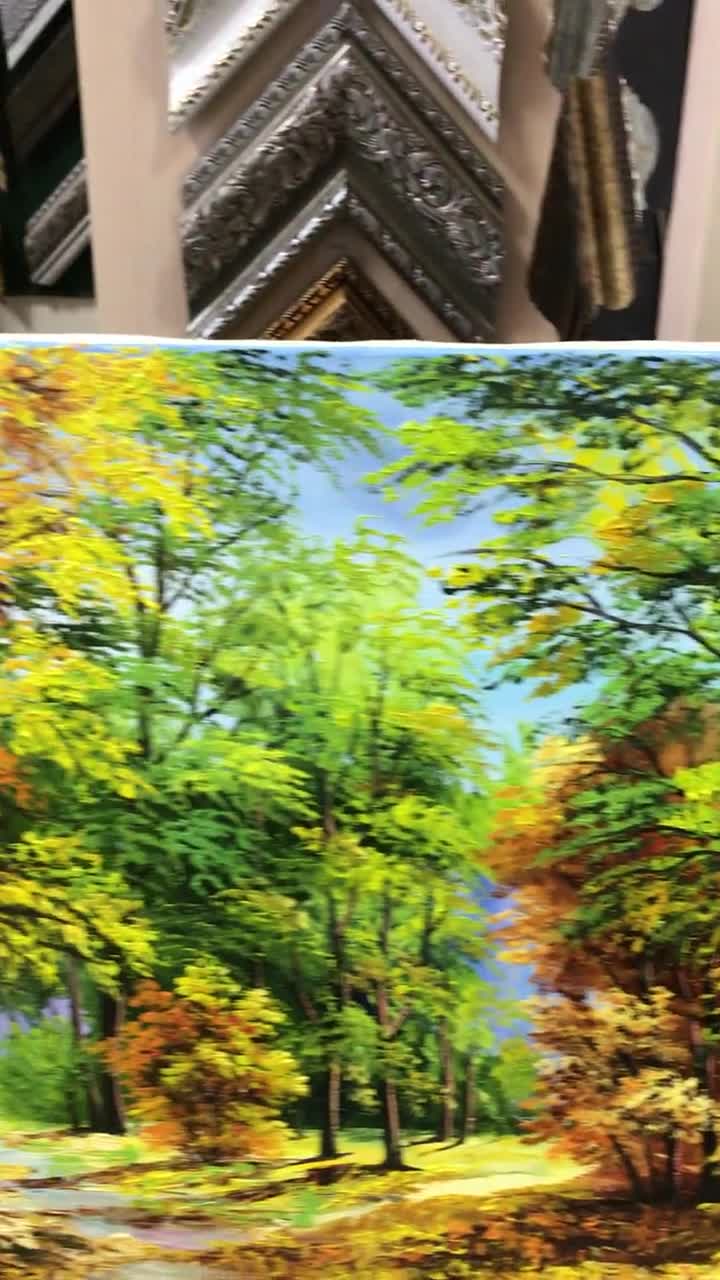 油絵 森の道 油絵 森の道 絵画 HR 通販 10456056｜Creema(クリーマ)