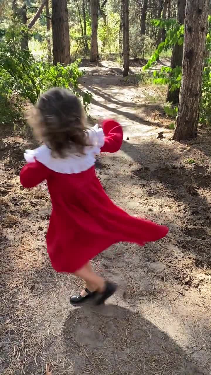 Abo Da Bambina In Cotone Rosso Maniche Lunghe 3 8 Anni Compleanno E Festa Natalizia Da 8,51 € | DHgate