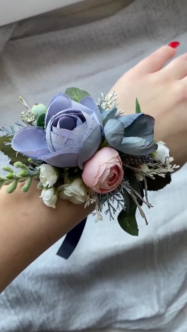 Corsage and Boutonniere Set, Wrist Corsage and Boutonniere Set, Prom Corsage,  Bridesmaid Corsage, Groomsmen Buttonhole, Rustic Accessory Set 