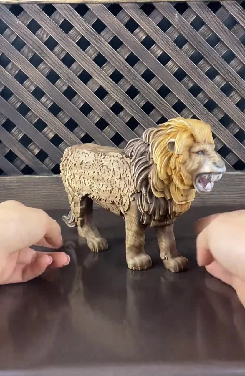 ライオンの陶器彫刻 ライオン像：彫刻、家庭用動物装飾 - Etsy 日本