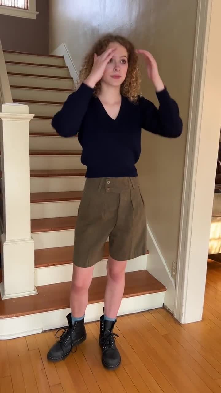 1950s Shorts - 50s New Zealand Army Olive Green Wool Side 1950s Shorts - 50s New Zealand Army Olive Green Wool Side