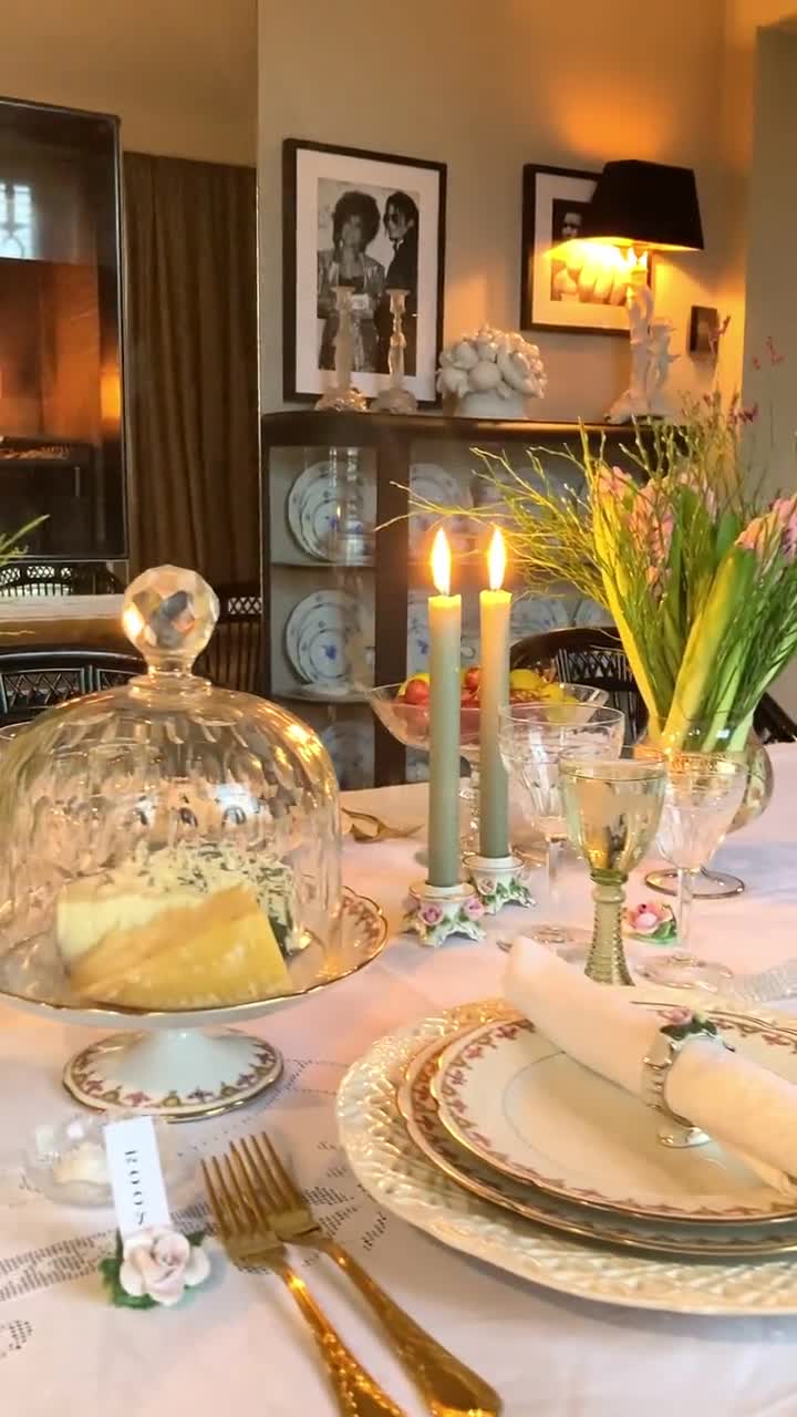Limoges Dinner Plates | Set of 12 Antique Porcelain | Pink Roses